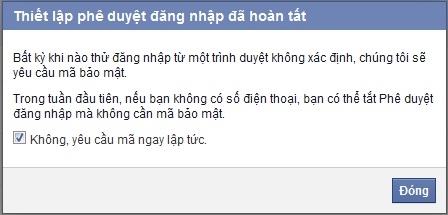 Ho&agrave;n th&agrave;nh thao t&aacute;c thiết lập số điện thoại cho t&agrave;i khoản Facebook.