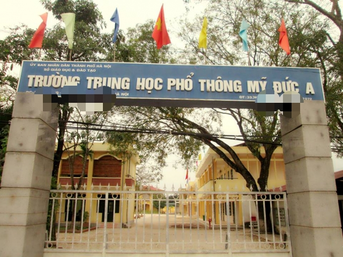 Trường THPT, nơi em V. theo học.