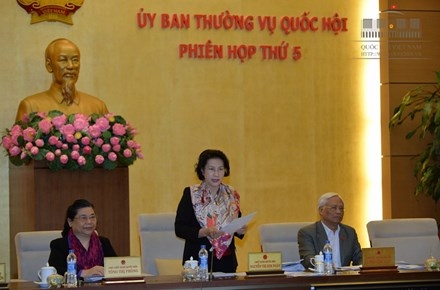 Chủ tịch Quốc hội Nguyễn Thị Kim Ng&acirc;n ph&aacute;t biểu tại phi&ecirc;n họp. Ảnh: Quốc hội.vn