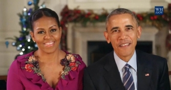Lời chúc Giáng sinh cuối cùng tại Nhà Trắng của gia đình Obama