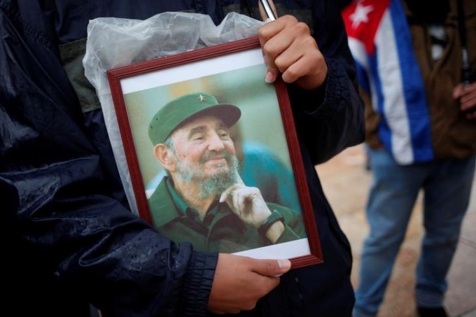 Ch&acirc;n dung của vị l&atilde;nh tụ Cuba Fidel Castro. (Ảnh: Reuters)