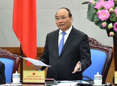 Thủ tướng Nguyễn Xu&acirc;n Ph&uacute;c ph&aacute;t biểu tại phi&ecirc;n họp. (Ảnh: VOV)