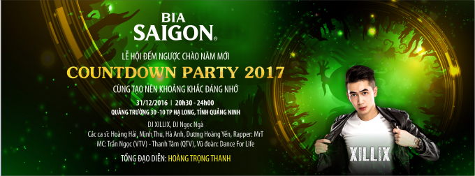 Bia S&agrave;i G&ograve;n Countdown Party 2017: Bừng s&aacute;ng th&agrave;nh phố Hạ Long.