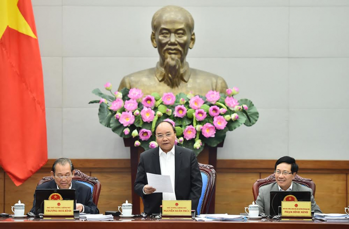 Thủ tướng Nguyễn Xu&acirc;n Ph&uacute;c chủ tr&igrave; phi&ecirc;n họp Ch&iacute;nh phủ thường kỳ th&aacute;ng 12/2016.