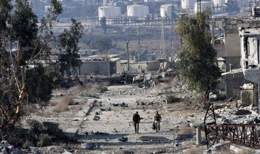 H&igrave;nh ảnh tan hoang tại Syria. (Nguồn: AFP/Getty Images)