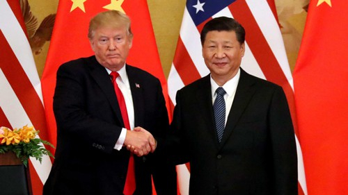 Tổng thống Donald Trump gặp Chủ tịch Tập Cận B&igrave;nh tại thủ đ&ocirc; Bắc Kinh - Trung Quốc hồi th&aacute;ng 11-2017 Ảnh: REUTERS