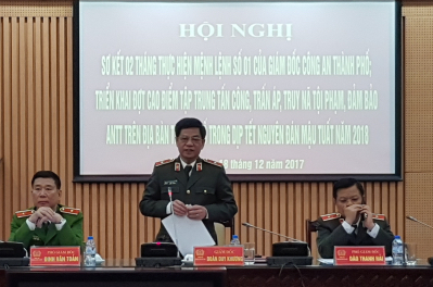 Thiếu tướng Đo&agrave;n Duy Khương, Gi&aacute;m đốc C&ocirc;ng an TP H&agrave; Nội tiếp tục chỉ đạo thực hiện Mệnh lệnh 01 k&eacute;o d&agrave;i đến 10/3/2018.