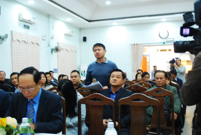 Cử tri Trần Thanh Quang chia sẻ việc doanh nghiệp bị đ&ograve;i nợ thuế&nbsp;330 tỷ đồng m&agrave; kh&ocirc;ng c&oacute; văn bản cụ thể.