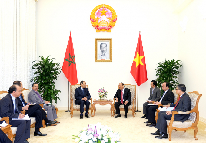 Thủ tướng Nguyễn Xu&acirc;n Ph&uacute;c tiếp Chủ tịch Hạ viện Morocco