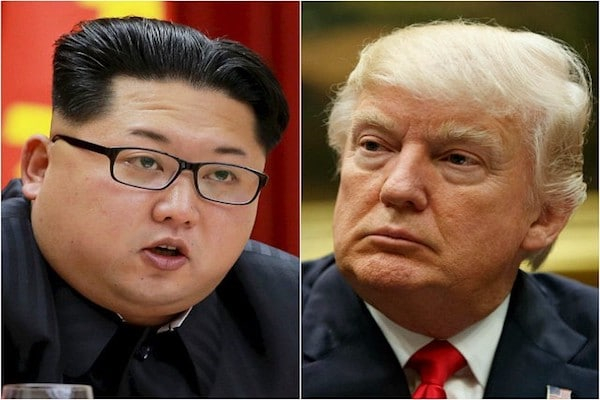 L&atilde;nh đạo Triều Ti&ecirc;n Kim Jong-un (tr&aacute;i) v&agrave; Tổng thống Mỹ Donald Trump (phải).