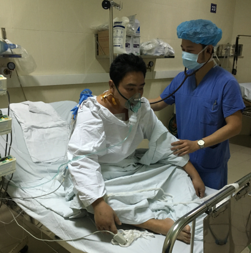 Bệnh nh&acirc;n C. sau gh&eacute;p tim tại Bệnh viện Hữu nghị Việt Đức (doisongphapluat.com)