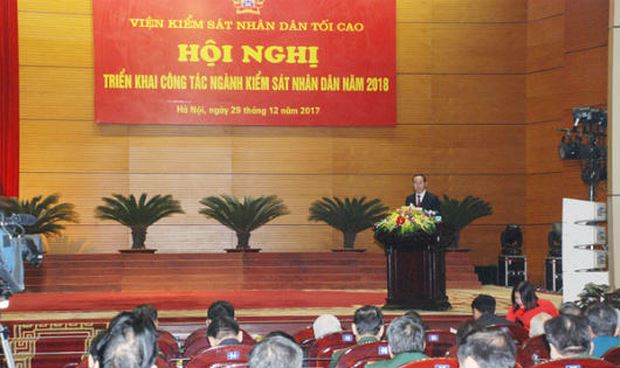 Chủ tịch nước Trần Đại Quang, Trưởng ban Chỉ đạo cải c&aacute;ch tư ph&aacute;p Trung ương ph&aacute;t biểu tại Hội nghị.