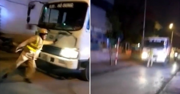 Hà Nội: Tài xế Nguyễn Quang Huy lái xe tải lao thẳng vào CSGT đã ra đầu thú