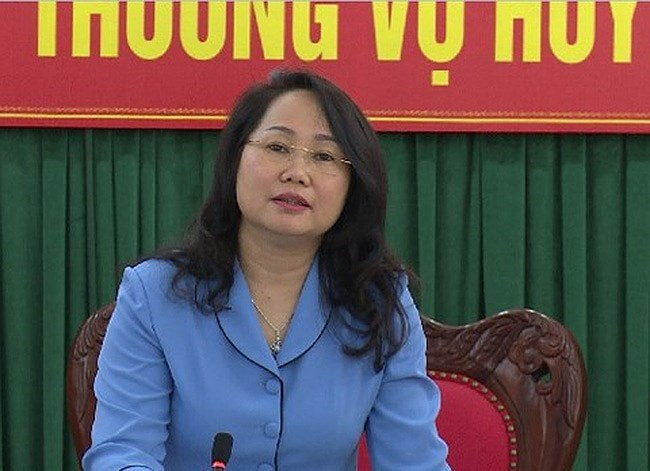 B&iacute; thư tỉnh ủy Lạng Sơn L&acirc;m Thị Phương Thanh