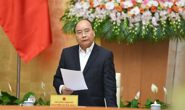 Thủ tướng Nguyễn Xu&acirc;n Ph&uacute;c ph&aacute;t biểu tại phi&ecirc;n họp.