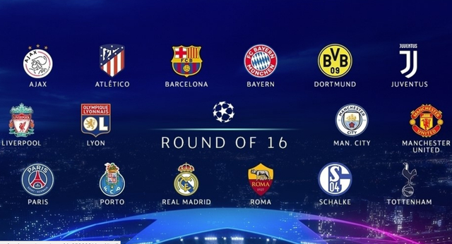 Danh s&aacute;ch 16 CLB gi&agrave;nh quyền v&agrave;o v&ograve;ng knock-out Champions League 2018.