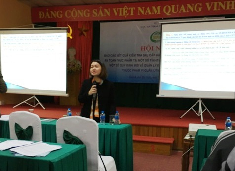 B&agrave; Trần Việt Nga, Ph&oacute; Cục trưởng Cục An to&agrave;n thực phẩm.
