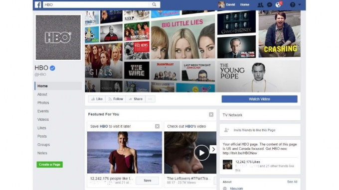 Facebook muốn người d&ugrave;ng xem HBO tr&ecirc;n Facebook