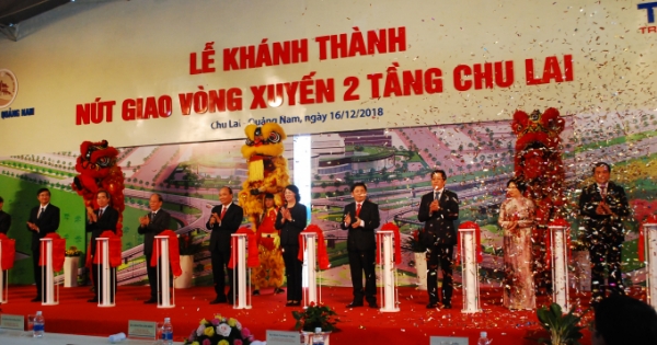 Quảng Nam: Khánh thành công trình nút giao vòng xuyến 2 tầng Chu Lai