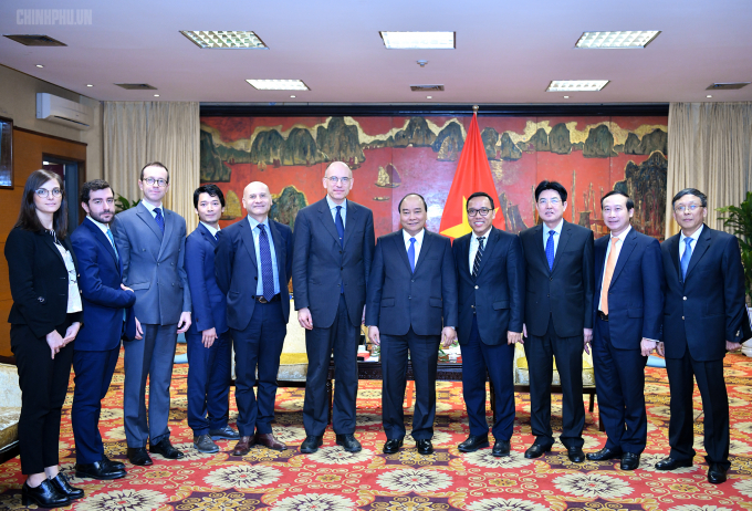 Thủ tướng Ch&iacute;nh phủ tiếp Chủ tịch Hiệp hội Italy-ASEAN