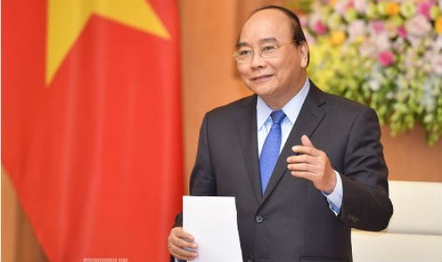 Thủ tướng Nguyễn Xu&acirc;n Ph&uacute;c ph&aacute;t biểu tại cuộc gặp. Ảnh: VGP