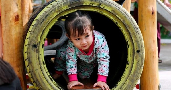 Hà Nội: Khánh thành sân chơi từ vật liệu tái chế tại Đông Anh