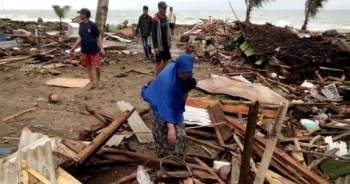 Đã có 168 người thiệt mạng do sóng thần tại Indonesia
