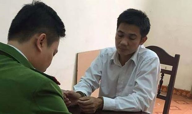 Nguyễn Văn Quang khai nhận h&agrave;nh vi phạm tội với Điều tra vi&ecirc;n.