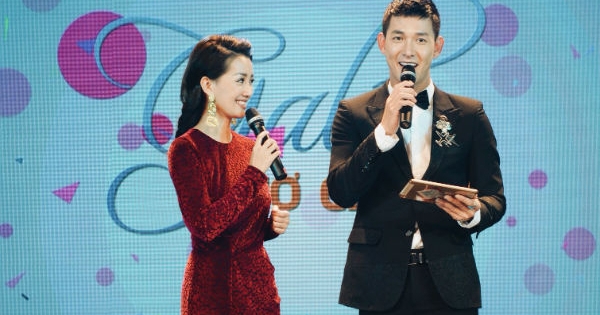 Song Luân lần đầu dẫn chương trình cùng MC Quỳnh Chi