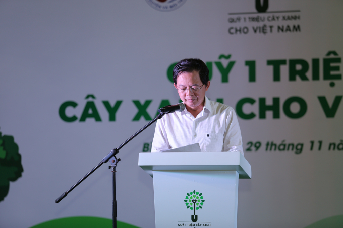 Ông Hồ Quốc Dũng – Phó Bí thư Tỉnh ủy, Chủ tịch UBND tỉnh Bình Định gửi lời cảm ơn đến Ban Tổ chức chương trình Quỹ 1 triệu cây xanh cho Việt Nam.