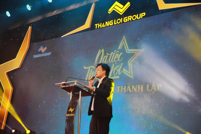 Ông Dương Long Thành – Chủ tịch HĐQT Thắng Lợi Group phát biểu tại sự kiện “Dạ tiệc Thắng Lợi – Kỷ niệm 9 năm thành lập”.