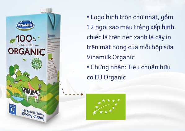 Cách nhận diện logo tiêu chuẩn hữu cơ Châu Âu trên hộp sữa tươi organic của Vinamilk