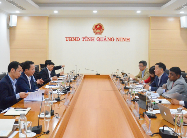 Lãnh đạo UBND tỉnh Quảng Ninh làm việc với Đoàn công tác Hoa Kỳ