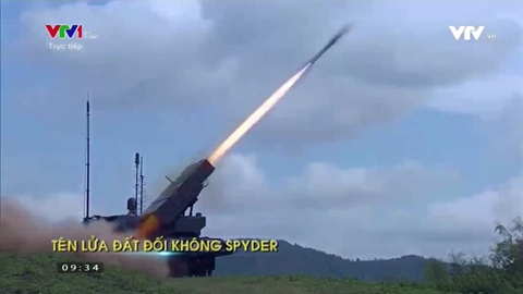 Việt Nam công khai hình ảnh bắn thử tên lửa SPYDER
