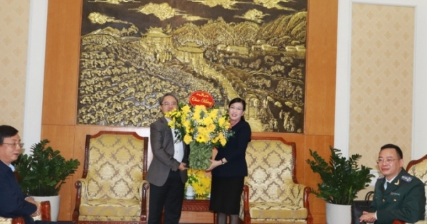 Tổng cục trưởng Tổng cục Thi hành án dân sự Nguyễn Quang Thái làm việc tại Thái Nguyên