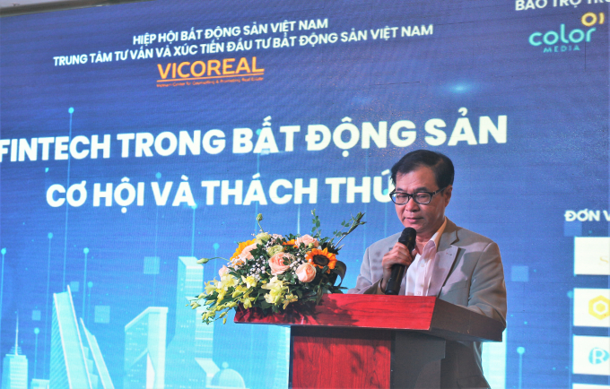 Ông Nguyễn Mạnh Hà, Phó Chủ tịch Hiệp hội Bất động sản Việt Nam phát biểu tại hội thảo.