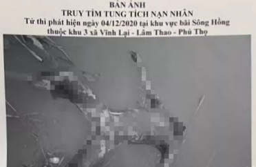 Phú Thọ: Bí ẩn thi thể nam giới lõa thể được phát hiện ở mép sông Hồng