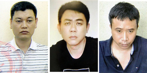 3 bị cáo: Nguyễn Anh Ngọc, Nguyễn Hoàng Trung và Phạm Quang Dũng - Ảnh: Công an cung cấp