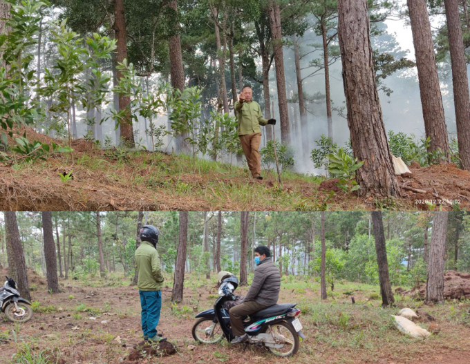 Người đàn ông tên NVD ngang nhiên đốt rừng trước mặt cơ quan quản lý, bảo vệ rừng