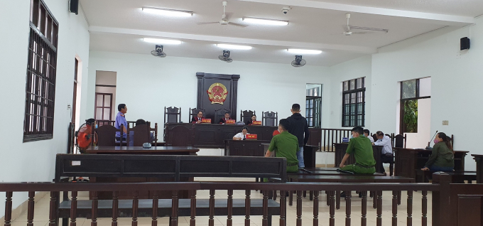 Toàn cảnh phiên toà xét xử phúc thẩm vụ án cố ý gây thương tích tại Toà án nhân dân tỉnh Ninh Thuận.
