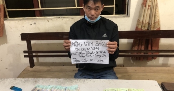 Lạng Sơn: Bắt khẩn cấp đối tượng trộm hơn 60 triệu đồng đi trả nợ