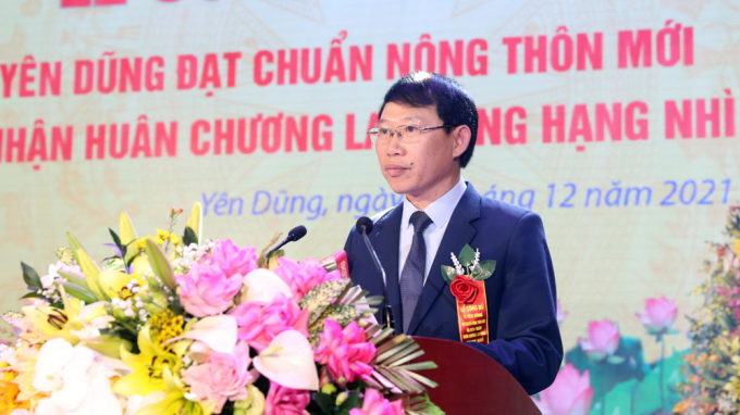 Đồng chí Lê Ánh Dương phát biểu tại buổi lễ.