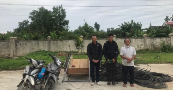 Khởi tố 3 đối tượng trộm 100m cáp viễn thông tại Hà Tĩnh