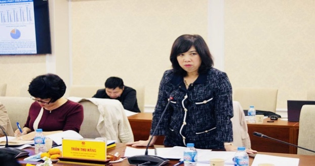 Vụ trưởng Vụ Quy hoạch - Kiến trúc Trần Thu Hằng phát biểu chỉ đạo tại Hội nghị thẩm định.