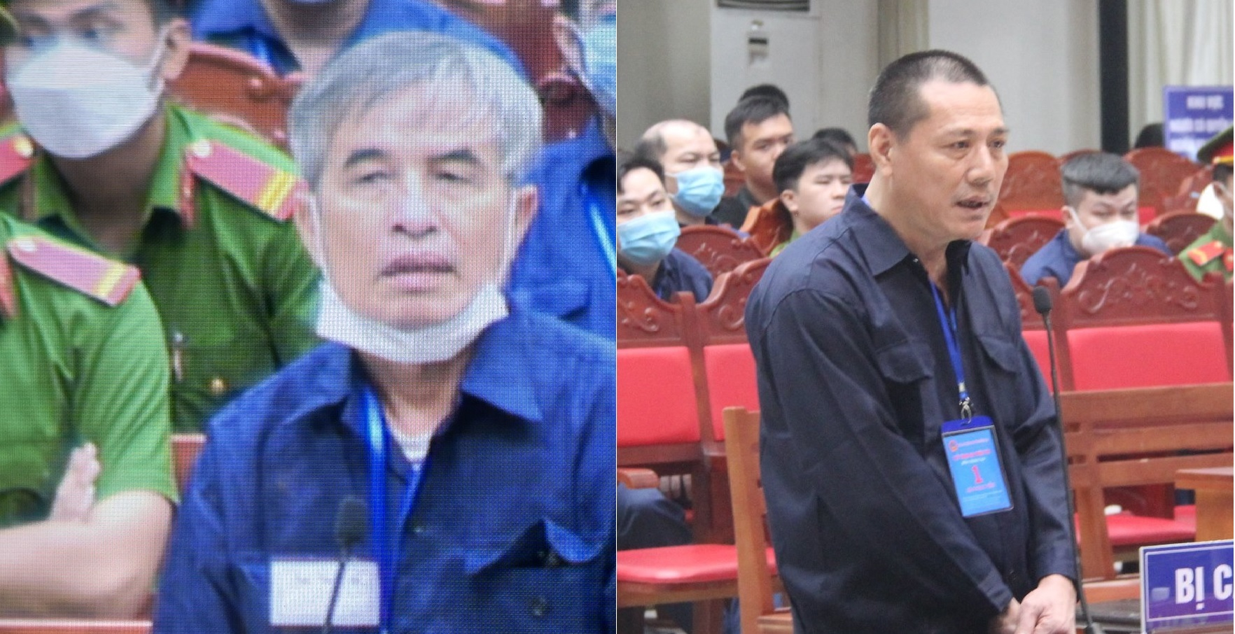 Bị cáo Phan Thanh Hữu (trái) và Đào Ngọc Viễn.