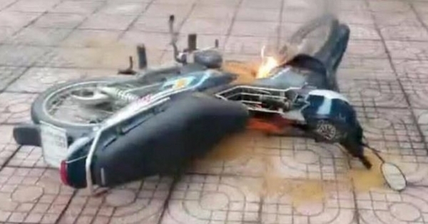 Hà Tĩnh: Khởi tố thanh niên đốt xe máy sau khi không xin được "bỏ qua" lỗi vi phạm