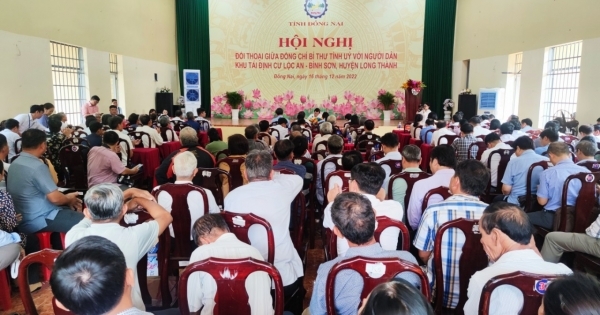 Bí thư Tỉnh ủy Đồng Nai đối thoại với người dân Khu tái định cư Lộc An - Bình Sơn