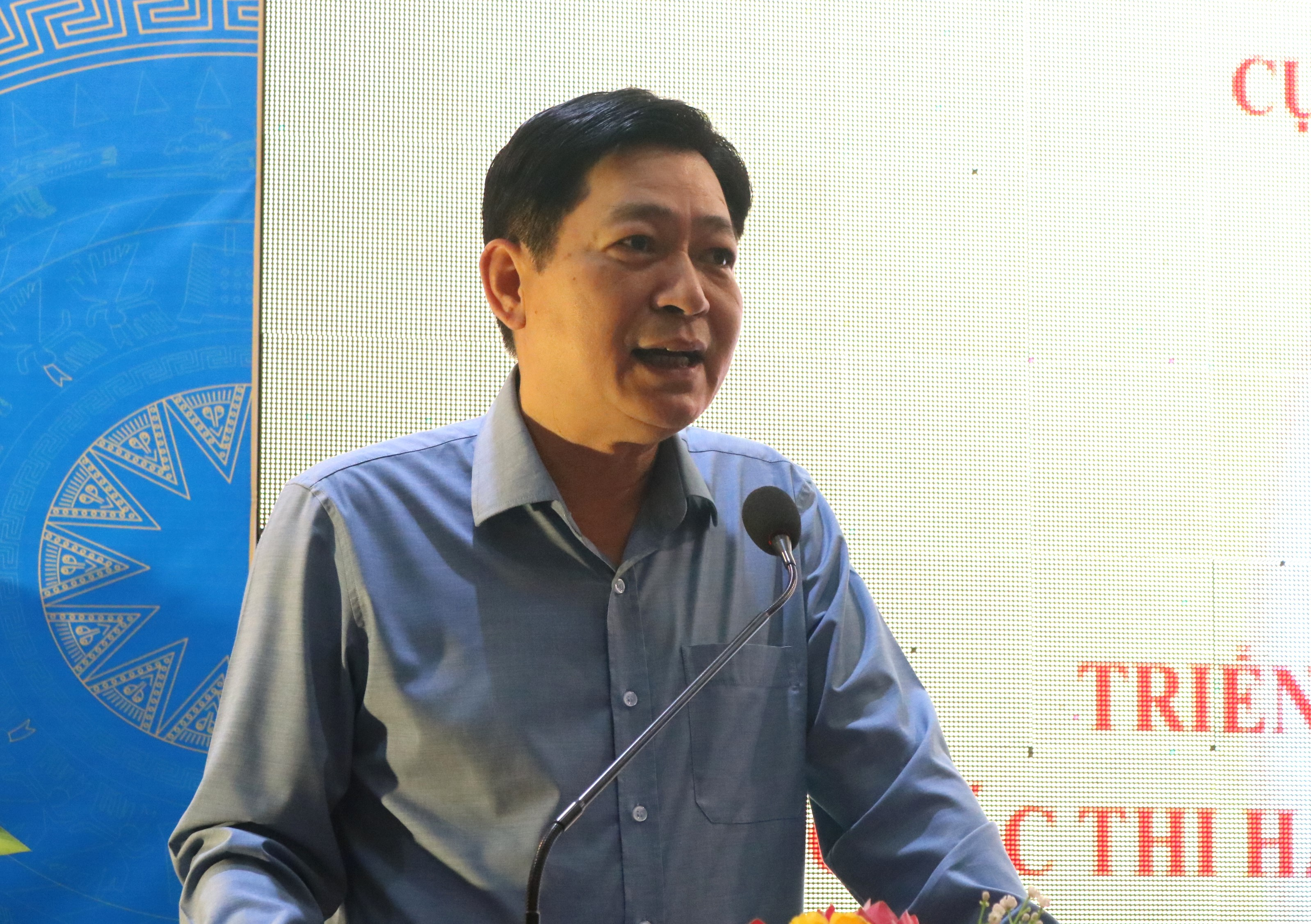 Đồng chí Nguyễn Văn Sơn – phó Tổng cục trưởng Tổng cục THADS phát biểu chỉ đạo.