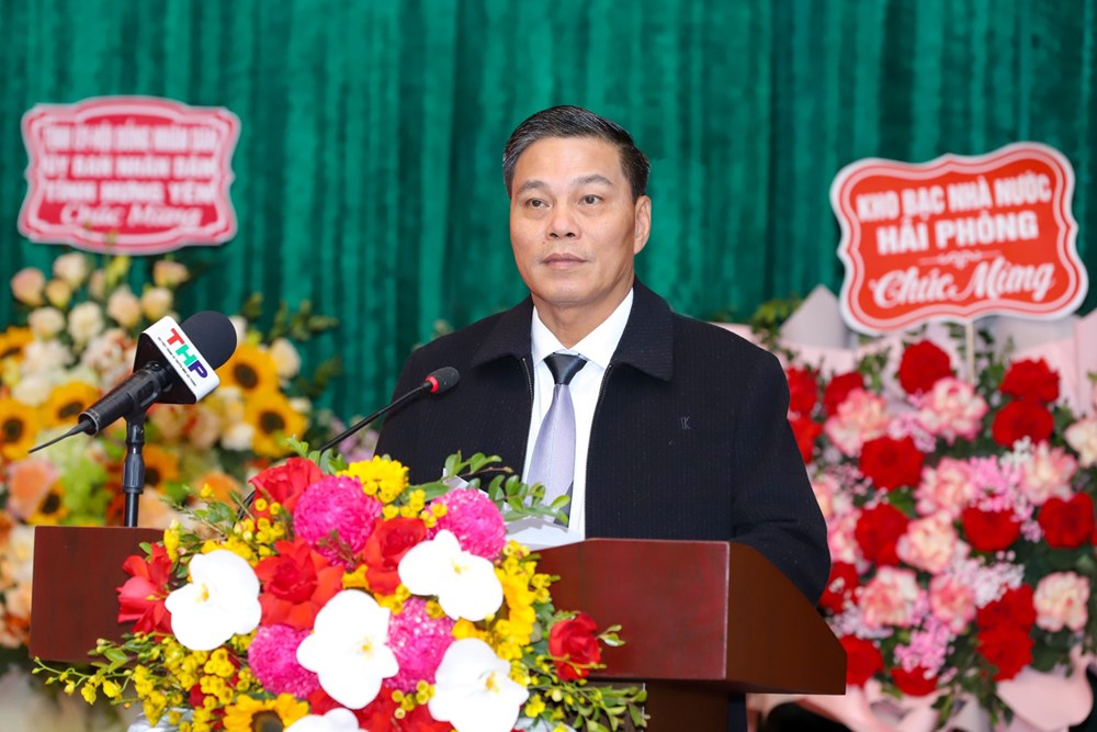 Ông Nguyễn Văn Tùng, Chủ tịch UBND thành phố Hải Phòng phát biểu tại hội nghị. (CTTĐTTP)