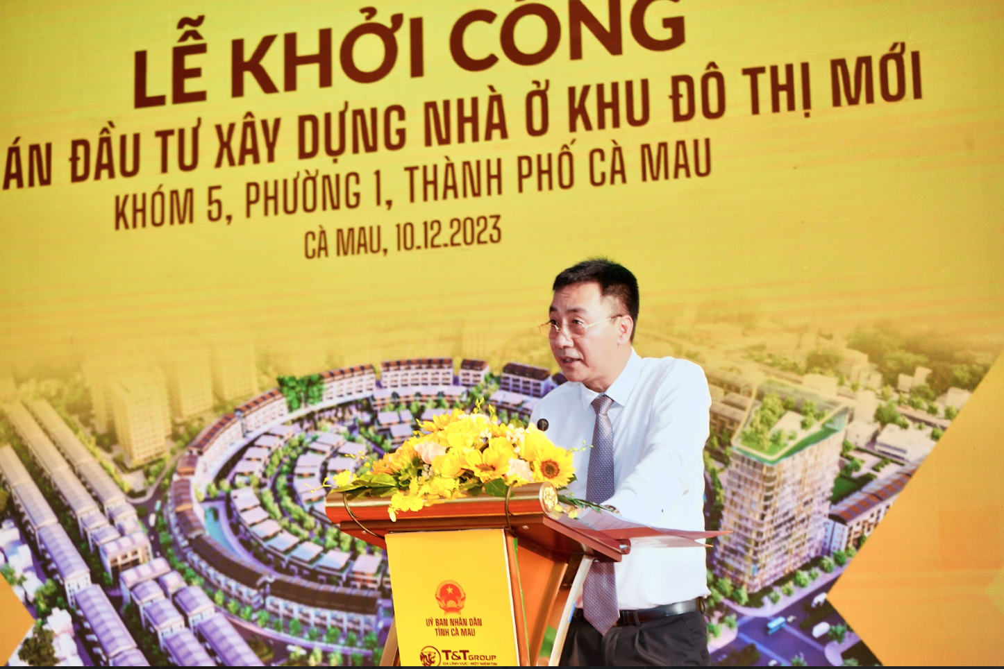 Ông Nguyễn Anh Tuấn, Phó Tổng Giám đốc Tập đoàn T&amp;amp;T Group phát biểu tại sự kiện.